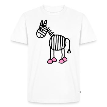 Stripes Striped horse zebra - Men's Premium Organic T-Shirt - white - Front - Nico (187cm)