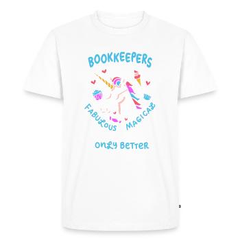 Accountant like Unicorn Saying Accounting Funny - Men's Premium Organic T-Shirt - white - Front - Nico (187cm)