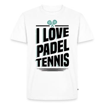 Padel Tennis Paddle Padel Ball Paddling Padel Tennis - Men's Premium Organic T-Shirt - white - Front - Nico (187cm)