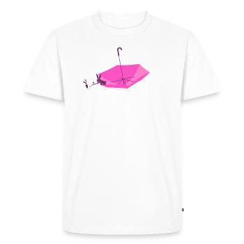 Bunny Umbrella v3 - Männer Premium Bio T-Shirt - Weiß - Vorne - Nico (187cm)