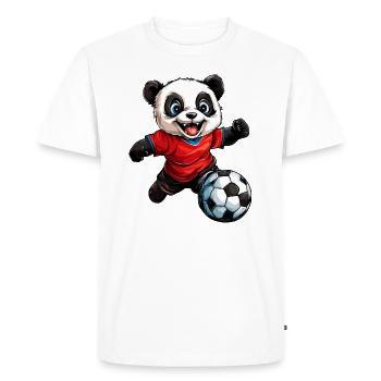 Football Pandas - T-shirt Premium bio Homme - blanc - Devant - Nico (187cm)