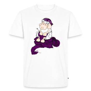 Knitting Sheep - Knitting Sheep - Men's Premium Organic T-Shirt - white - Front - Nico (187cm)