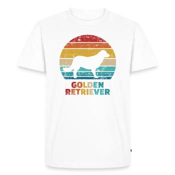 Golden retrievers - T-shirt Premium bio Homme - blanc - Devant - Nico (187cm)