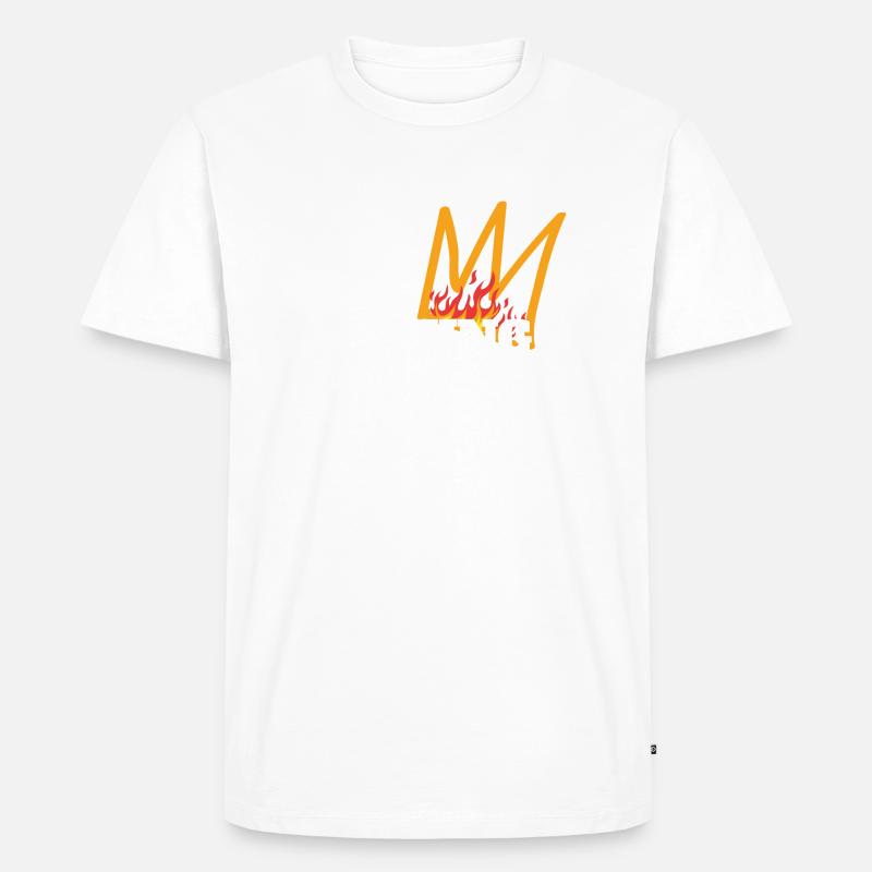 BBQ KING - Männer Premium Bio T-Shirt - Weiß