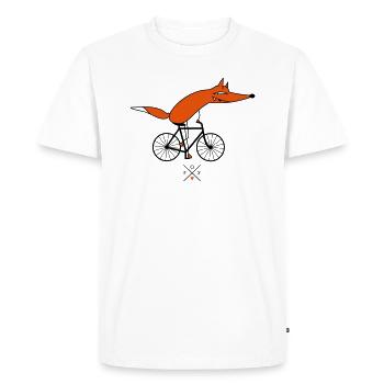 cyclistes plus intelligents - T-shirt Premium bio Homme - blanc - Devant - Nico (187cm)