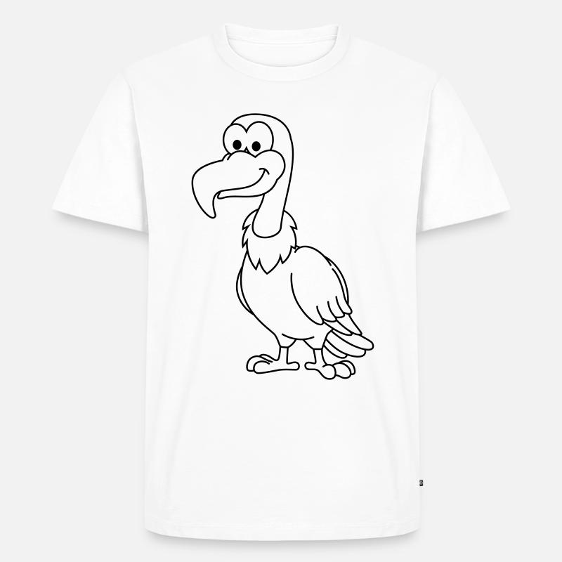Geier Comic Tier - Männer Premium Bio T-Shirt - Weiß