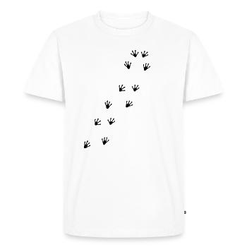 Grenouille piste Tapsen grenouille douce feuillue - T-shirt Premium bio Homme - blanc - Devant - Nico (187cm)