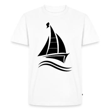 Sailing Sailboat Sailing Certificate - Men's Premium Organic T-Shirt - white - Front - Nico (187cm)