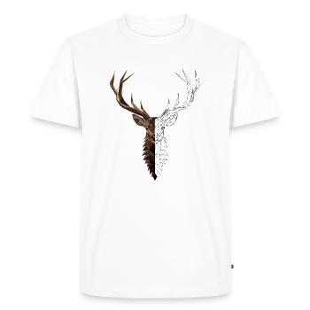 deer - Men's Premium Organic T-Shirt - white - Front - Nico (187cm)