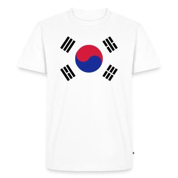 South Korea Korea flag emblem - Men's Premium Organic T-Shirt - white - Front - Nico (187cm)