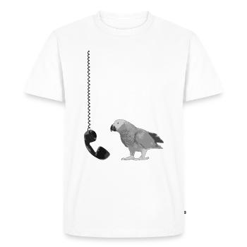 Téléphone - T-shirt Premium bio Homme - blanc - Devant - Nico (187cm)