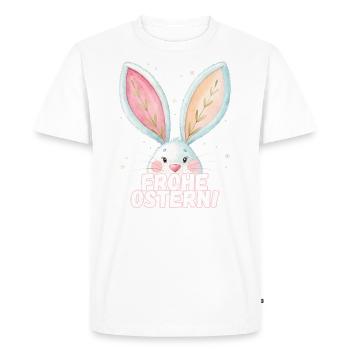 Happy Easter! Cute Easter Bunny - Men's Premium Organic T-Shirt - white - Front - Nico (187cm)