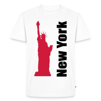 New York - T-shirt Premium bio Homme - blanc - Devant - Nico (187cm)