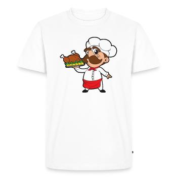 Cook roast cooking restaurant restaurant Gastätte - Men's Premium Organic T-Shirt - white - Front - Nico (187cm)