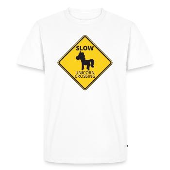 Passage lent de la Licorne - T-shirt Premium bio Homme - blanc - Devant - Nico (187cm)