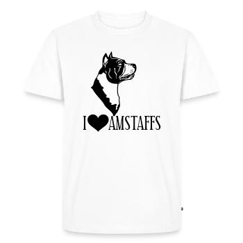 americanstaffy0d - T-shirt Premium bio Homme - blanc - Devant - Nico (187cm)