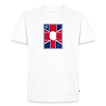 Couronnement du roi britannique Charles Angleterre Drapeau - T-shirt Premium bio Homme - blanc - Devant - Nico (187cm)