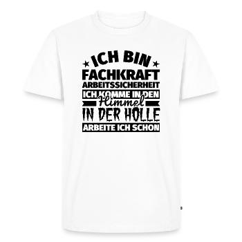 Fachkraft Arbeitssicherheit Geschenk lustig Himmel - Männer Premium Bio T-Shirt - Weiß - Vorne - Nico (187cm)