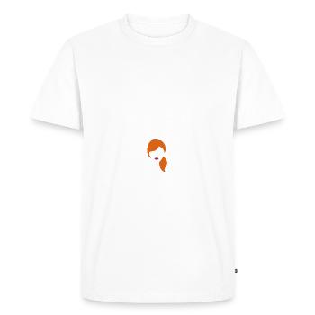 Jamais sans ma rousse - T-shirt Premium bio Homme - blanc - Devant - Nico (187cm)