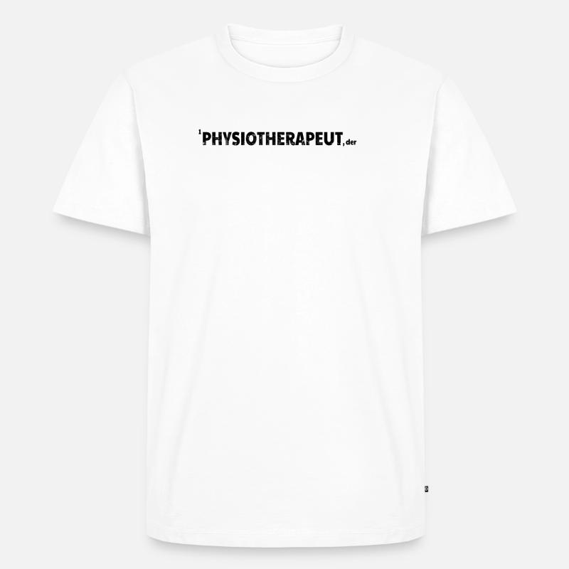 Physio Definition - Männer Premium Bio T-Shirt - Weiß