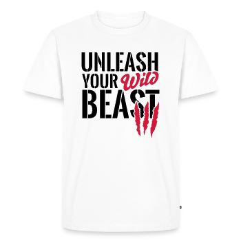 Libérez votre animal - T-shirt Premium bio Homme - blanc - Devant - Nico (187cm)