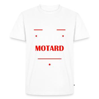 Meilleur parrain motard, cadeau noël,Moto,Motard - T-shirt Premium bio Homme - blanc - Devant - Nico (187cm)