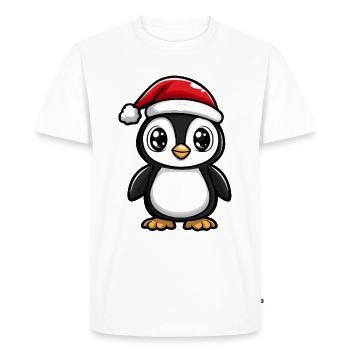 Pingouin Noël Noël - T-shirt Premium bio Homme - blanc - Devant - Nico (187cm)