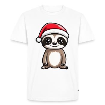 Caméléon Noël Mignon - T-shirt Premium bio Homme - blanc - Devant - Nico (187cm)