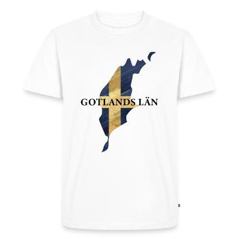 SUÈDE GOTLANDS LÄN - T-shirt Premium bio Homme - blanc - Devant - Nico (187cm)