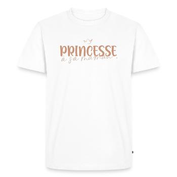 Princesse à sa maman - T-shirt Premium bio Homme - blanc - Devant - Nico (187cm)
