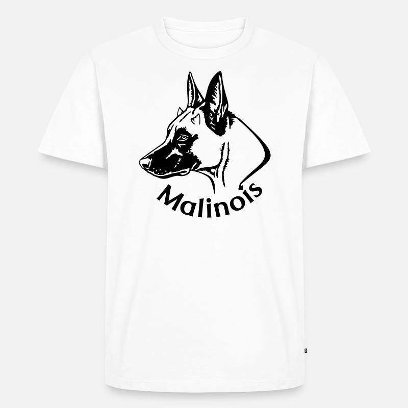 Malinois Devil - Men's Premium Organic T-Shirt - white