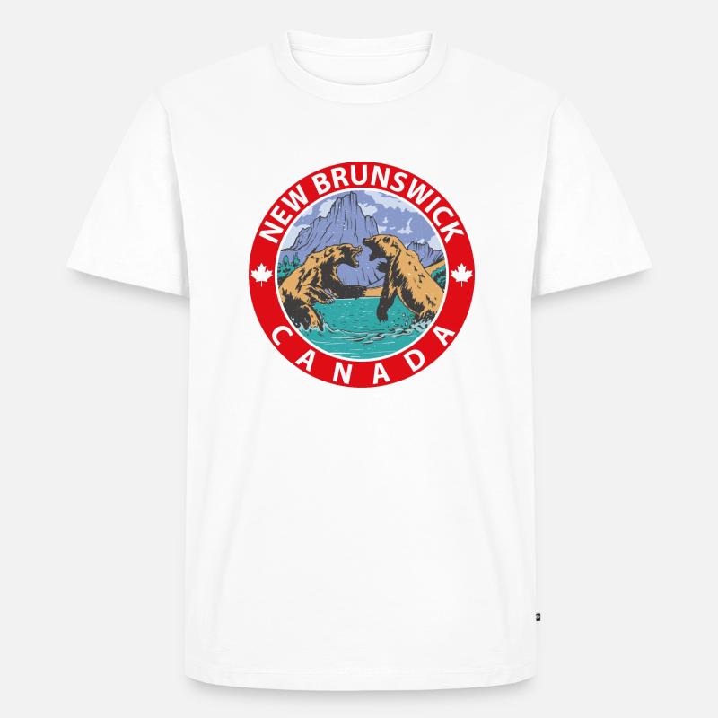 New Brunswick - Männer Premium Bio T-Shirt - Weiß