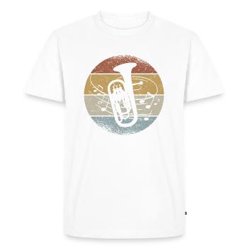 Orchestra Horn Musicians Euphonium Wind Music - Men's Premium Organic T-Shirt - white - Front - Nico (187cm)