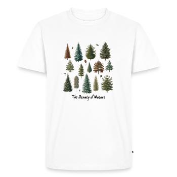 The Beauty of Nature Trees and Fruits in the Old - Men's Premium Organic T-Shirt - white - Front - Nico (187cm)