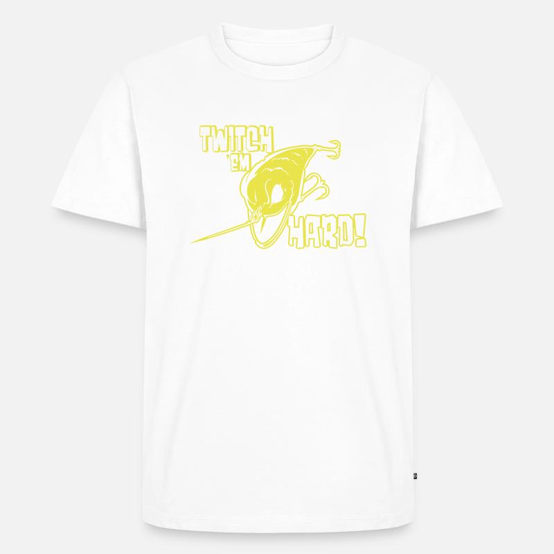 Twitchbait - Männer Premium Bio T-Shirt - Weiß