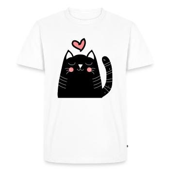 Chat chats chat amour chat comme un cadeau - T-shirt Premium bio Homme - blanc - Devant - Nico (187cm)