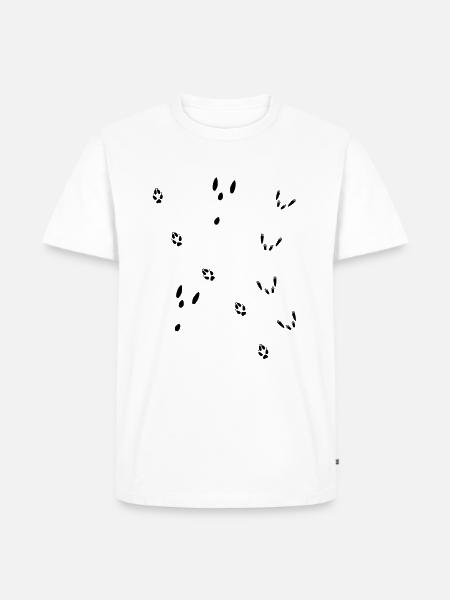 Fährte Fuchs, Hase, Eichhörnchen - Männer Premium Bio T-Shirt -