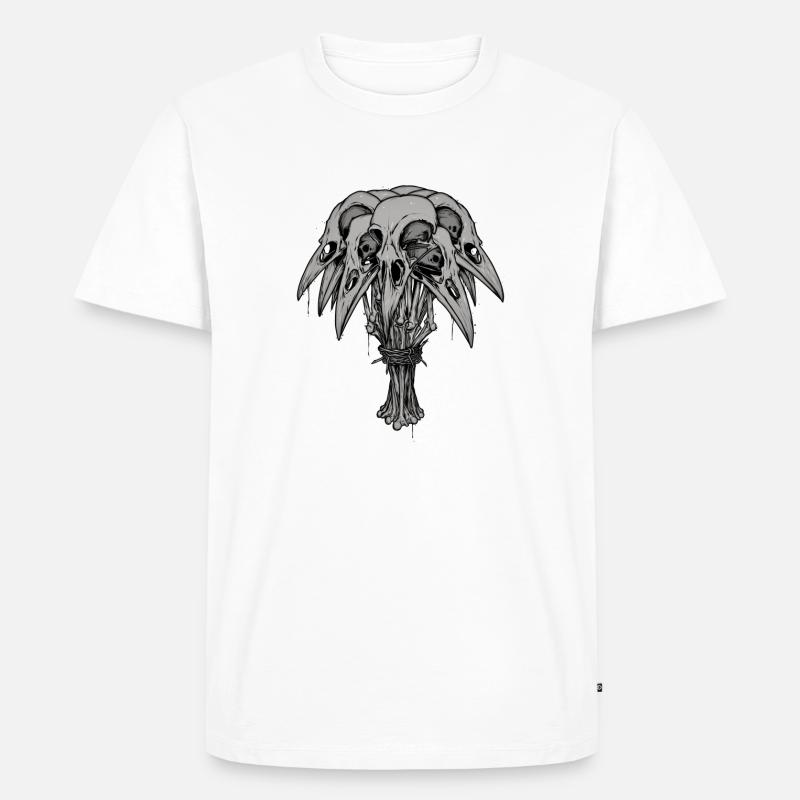 Rabenschädel - Männer Premium Bio T-Shirt - Weiß