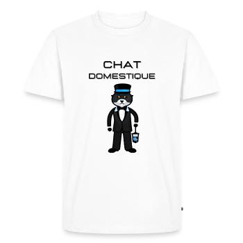 Chat domestique - T-shirt Premium bio Homme - blanc - Devant - Nico (187cm)
