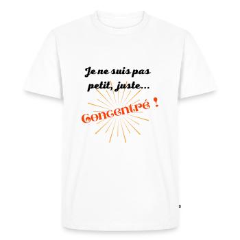 Pour vous qui voulez être remarqués ! - T-shirt Premium bio Homme - blanc - Devant - Nico (187cm)