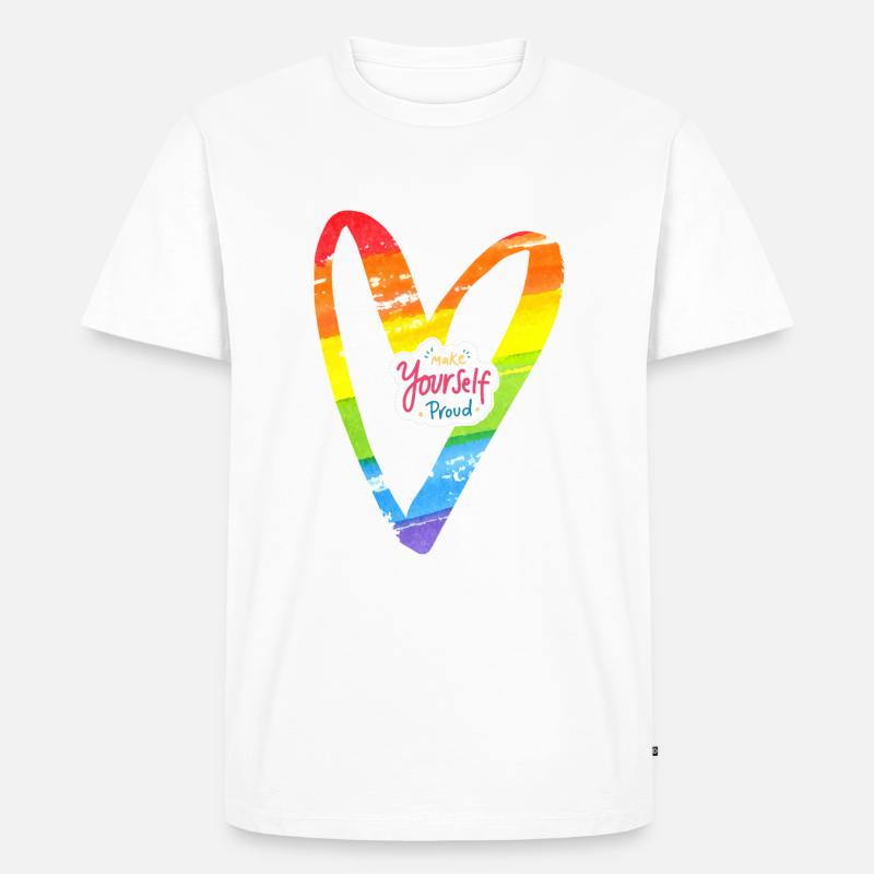 make yourself proud - Männer Premium Bio T-Shirt - Weiß