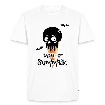 Esthétique gothique noir été dark wave - T-shirt Premium bio Homme - blanc - Devant - Nico (187cm)