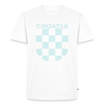 Croatia, Croatia, Hrvatska, Sahovnica, coat of - Men's Premium Organic T-Shirt - white - Front - Nico (187cm)