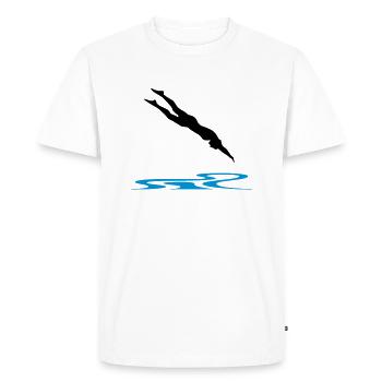 Swimming, Swimmer - Men's Premium Organic T-Shirt - white - Front - Nico (187cm)