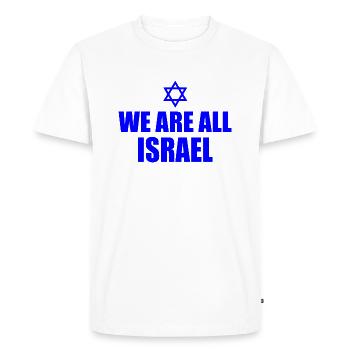 We are all israel - T-shirt Premium bio Homme - blanc - Devant - Nico (187cm)