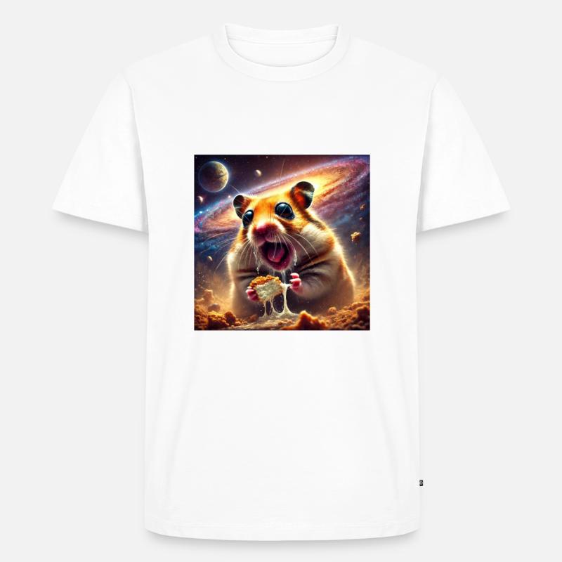 Galaktischer Hamster - Männer Premium Bio T-Shirt - Weiß