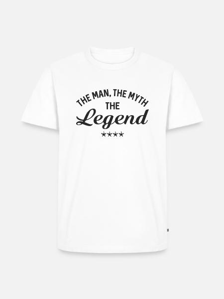 Man Myth Legend - Männer Premium Bio T-Shirt - Weiß