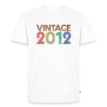 Retro Vintage 2012 - 11 ans cadeau d’anniversaire - T-shirt Premium bio Homme - blanc - Devant - Nico (187cm)