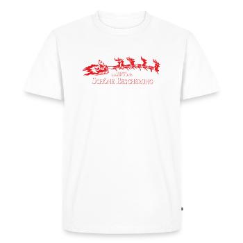 Schöne Bescherung Logo Mit Weihnachtsmann - Männer Premium Bio T-Shirt - Weiß - Vorne - Nico (187cm)