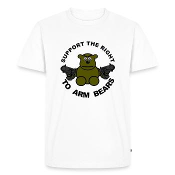 Support The Right To Arm Bears - Men's Premium Organic T-Shirt - white - Front - Nico (187cm)